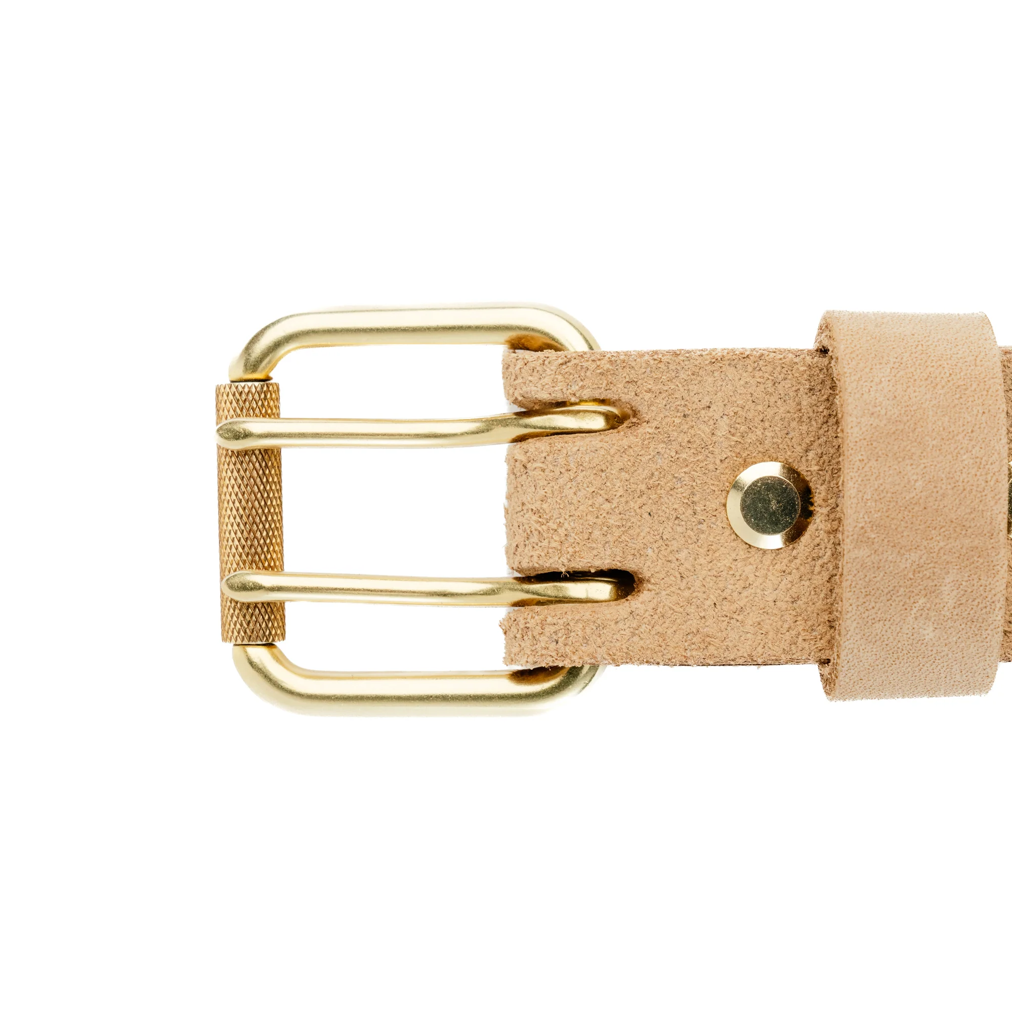 The Black Acre x Snake Oil Provisions Scoundrel Dual Prong Belt Sand Suede - Image 3