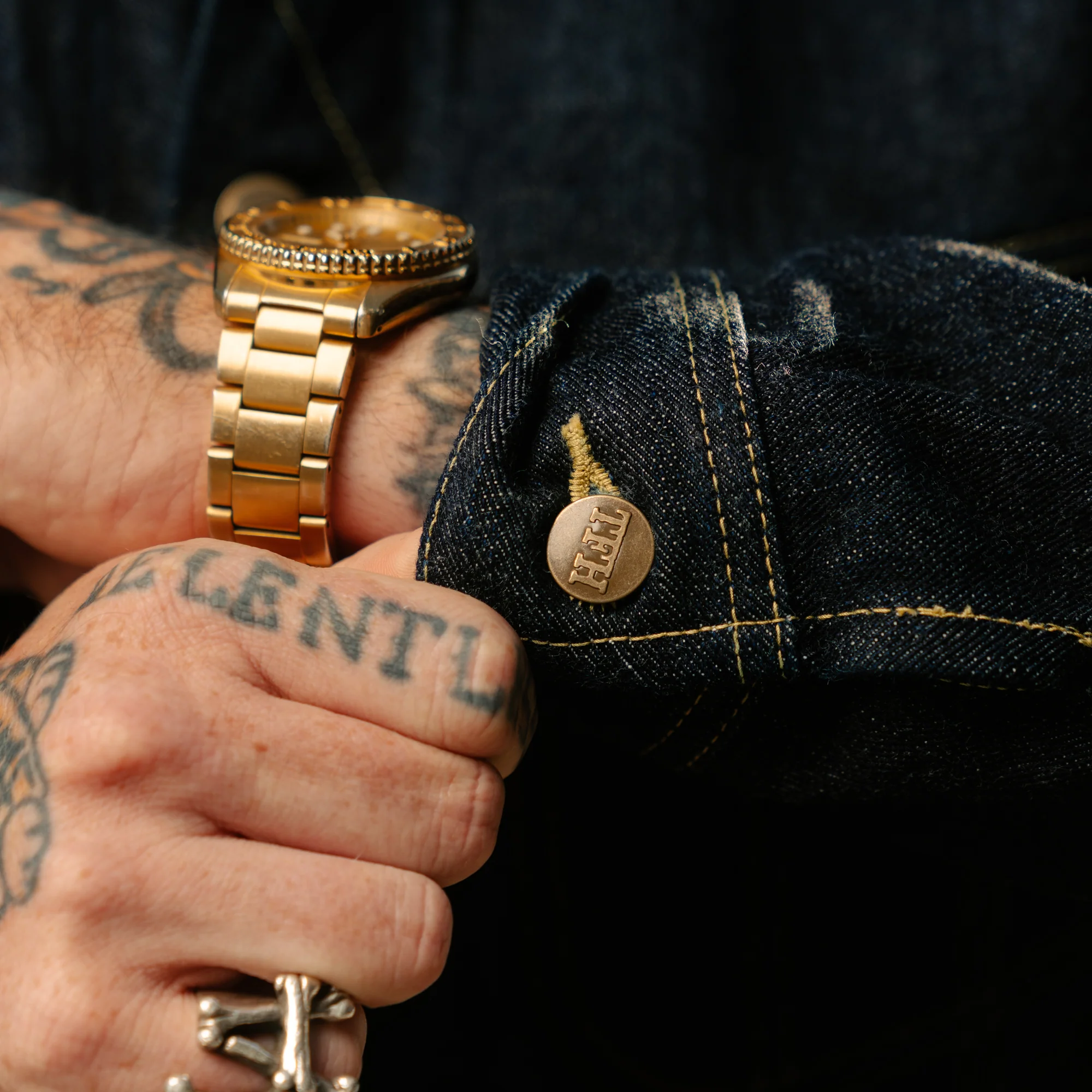 The Flat Head FN-OJ-D103 14.5oz Zimbabwe Cotton Denim Jacket Indigo - Image 4